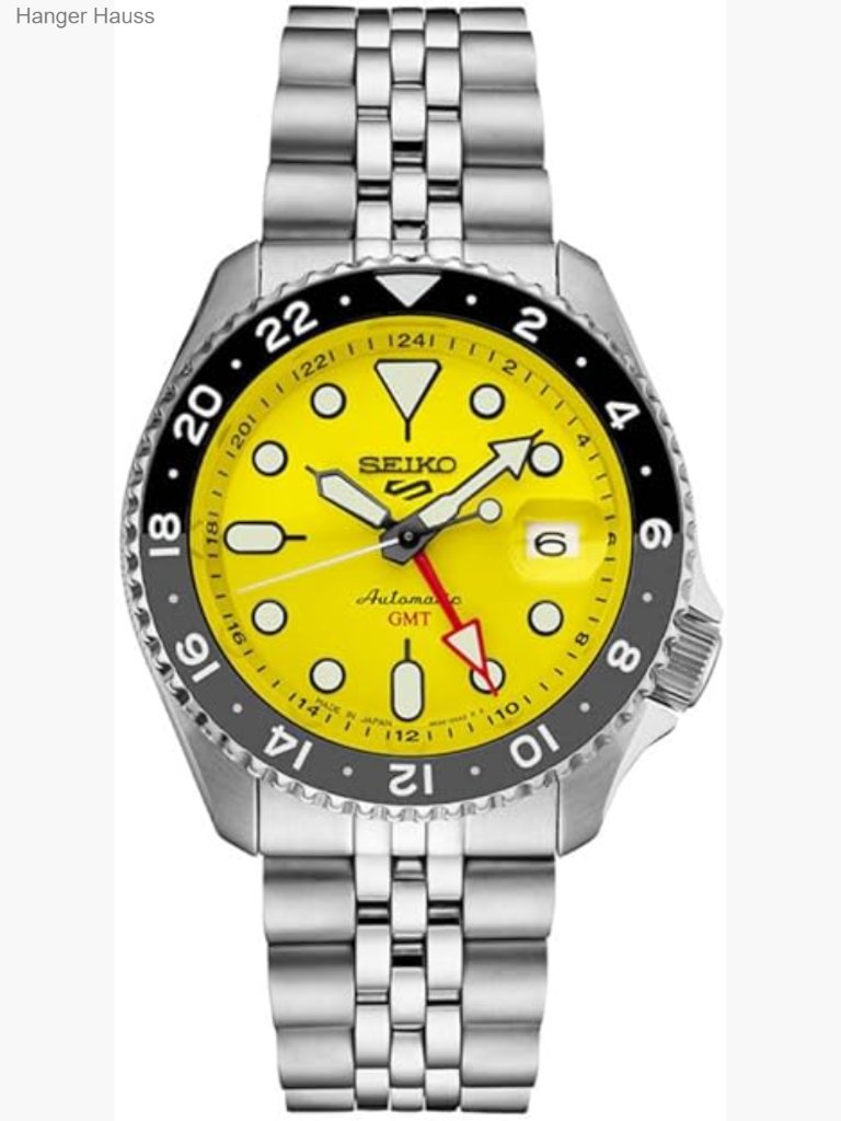 Automatic Sport Watch Men 5 Sports Collection Stainless Steel Gmt Hand 100m